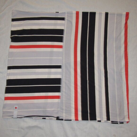 Lululemon Vinyasa Scarf Vitasea Beach Blanket Stripe Alarming Naval Blue Wrap - Picture 3 of 4